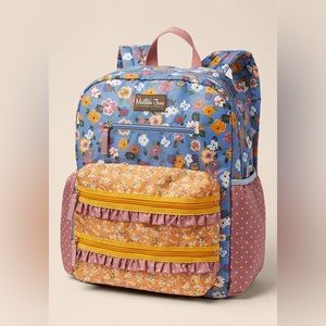 Matilda Jane Botanical Blue Floral Backpack NWT
